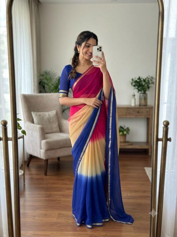 4D georgette saree