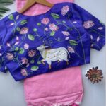 pink + violet blouse