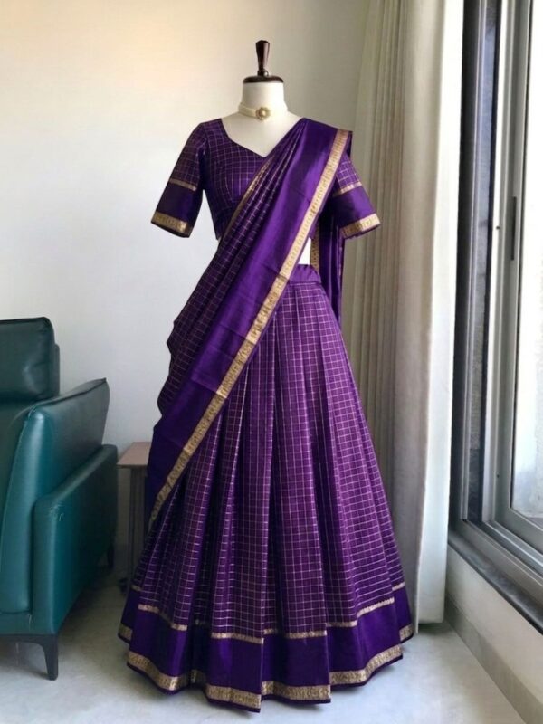 Viscose Chex lehengas
