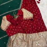 Red with Green dupatta