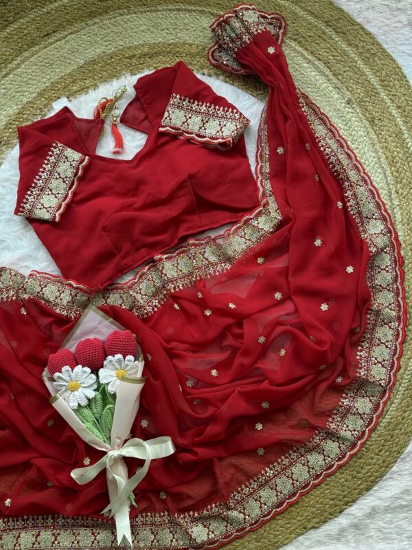 Saree with stitched blouse