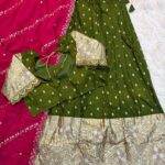 green with pink duppatta
