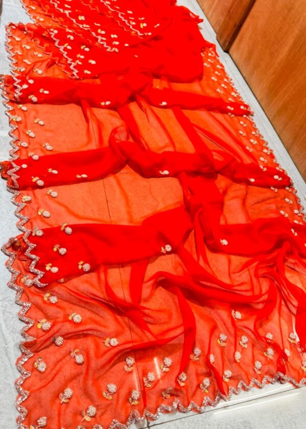 Georgette handwork saree