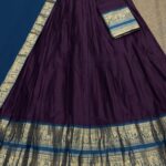purple with Rama blue duppta