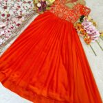Orange with digital dupptta